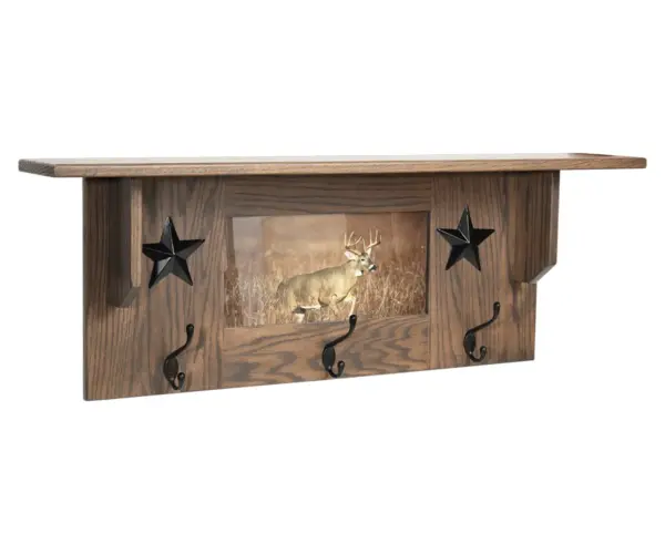Shelf With 3 Hooks