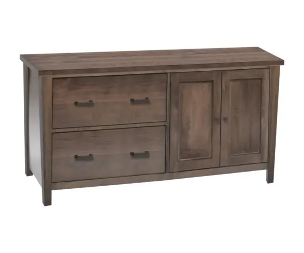 Woodland Shaker Lateral File Credenza with Right Doors