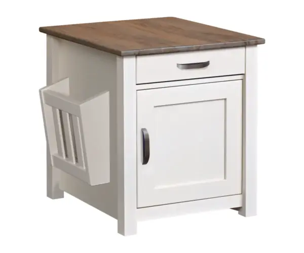 Sanibel Enclosed End Table with Magazine Rack