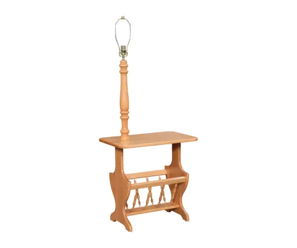 Magazine End Table With Lamp