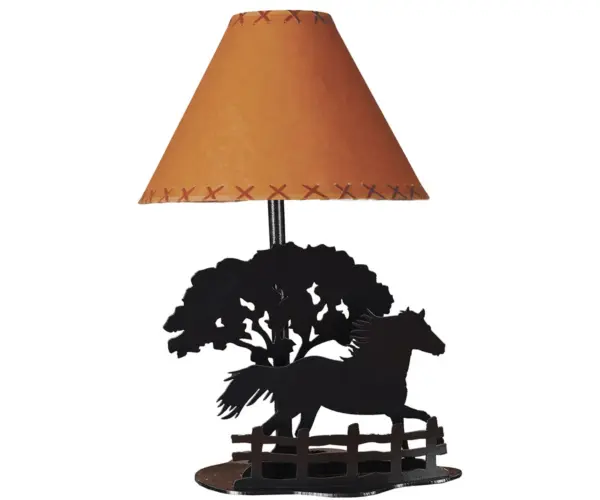 Metal Table Lamp - Horse