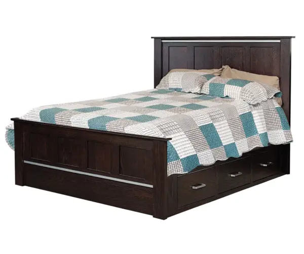 Medina Bed With Storage Rail