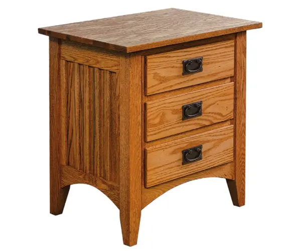 New Mission 3 Drawer Nightstand