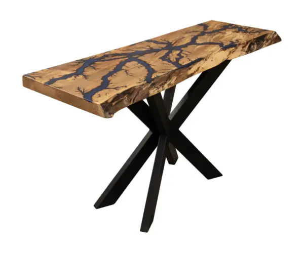 Blue Fractured Maple Sofa Table