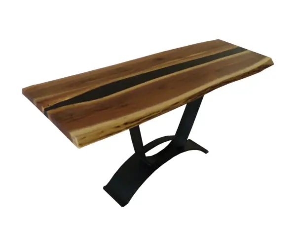 Walnut Sofa Table - Flint Stone Base